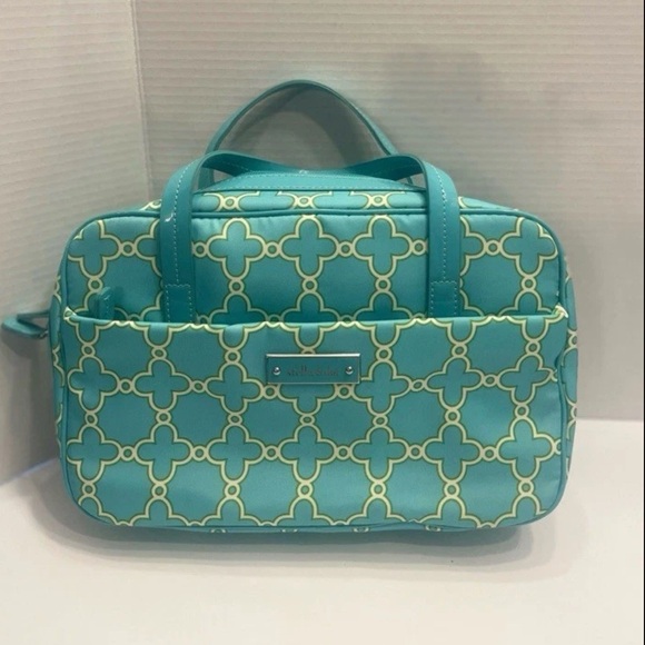 Stella & Dot Handbags - Stella & Dot Turquoise Patterned Cosmetic Bag